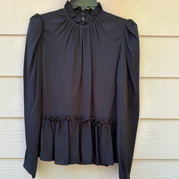 Saloni Mel Black Silk Blouse. - Picture 4 of 13